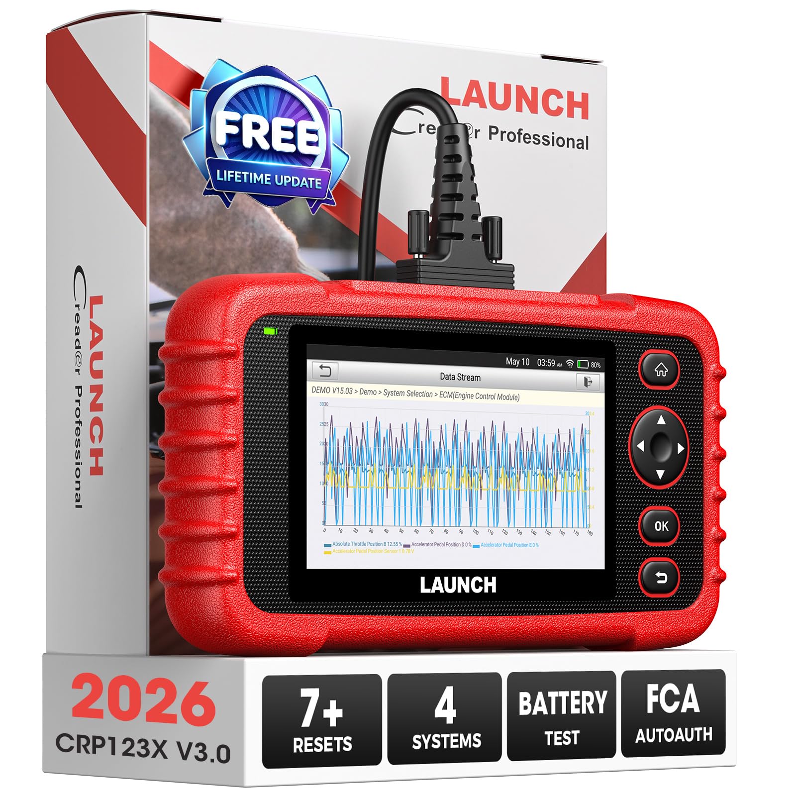 Amazon.com: LAUNCH OBD2 Scanner CRP123X V3.0 Elite,7 Resets Car