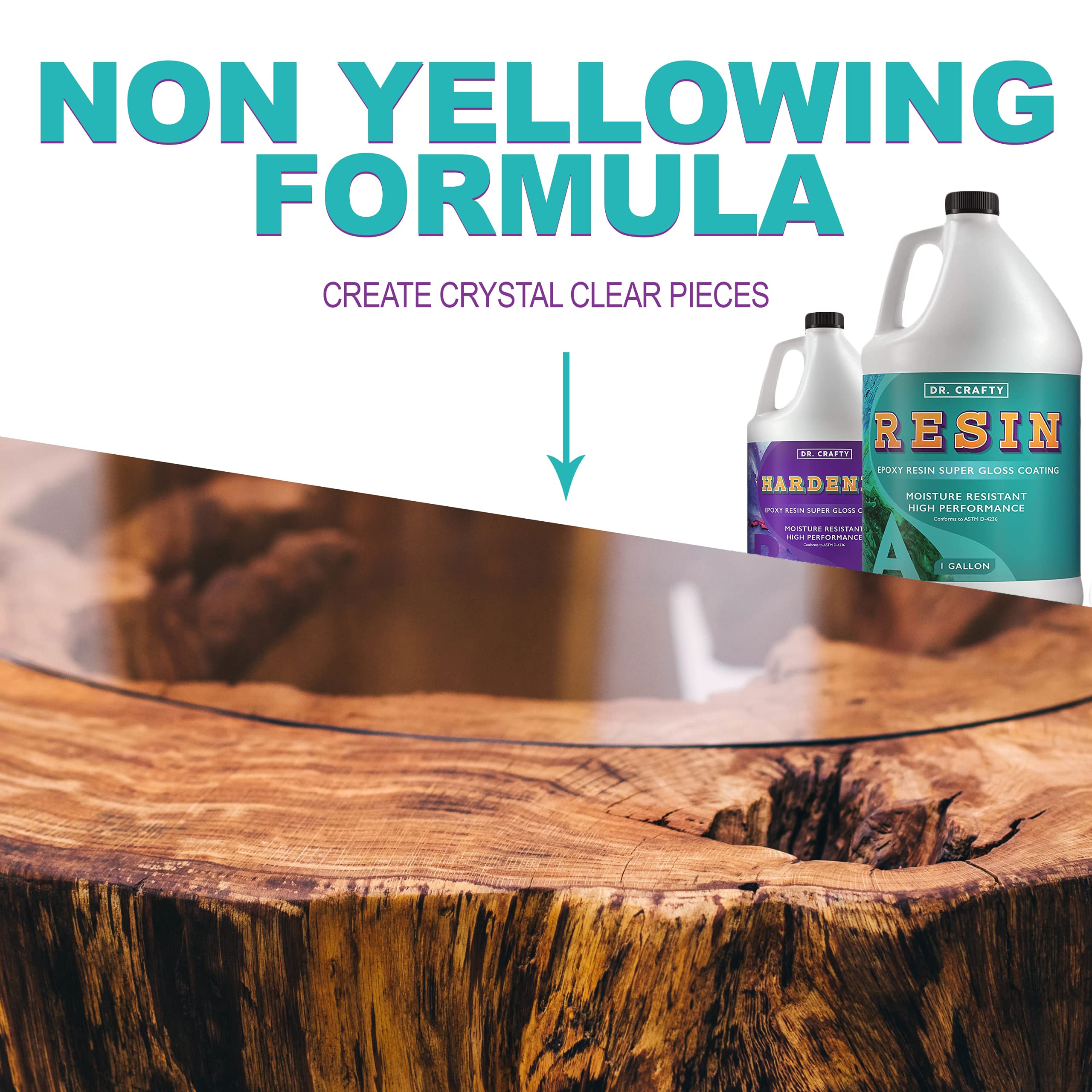 DR CRAFTY Clear Epoxy Resin Deep Pour Epoxy Casting Resin Kit Clear