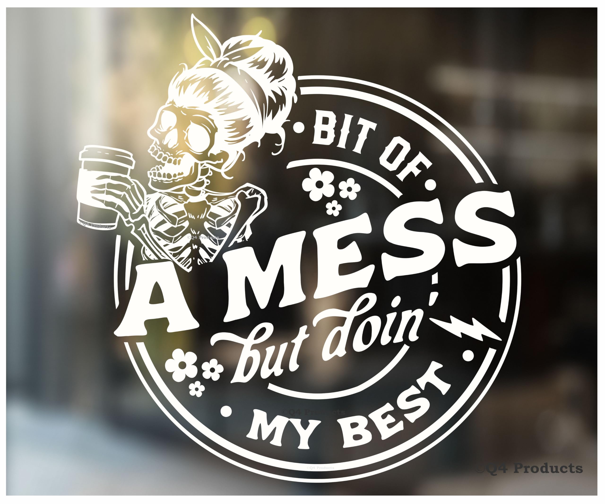 Autocollant voiture Bit of a Mess sticker pare-chocs humoristique US