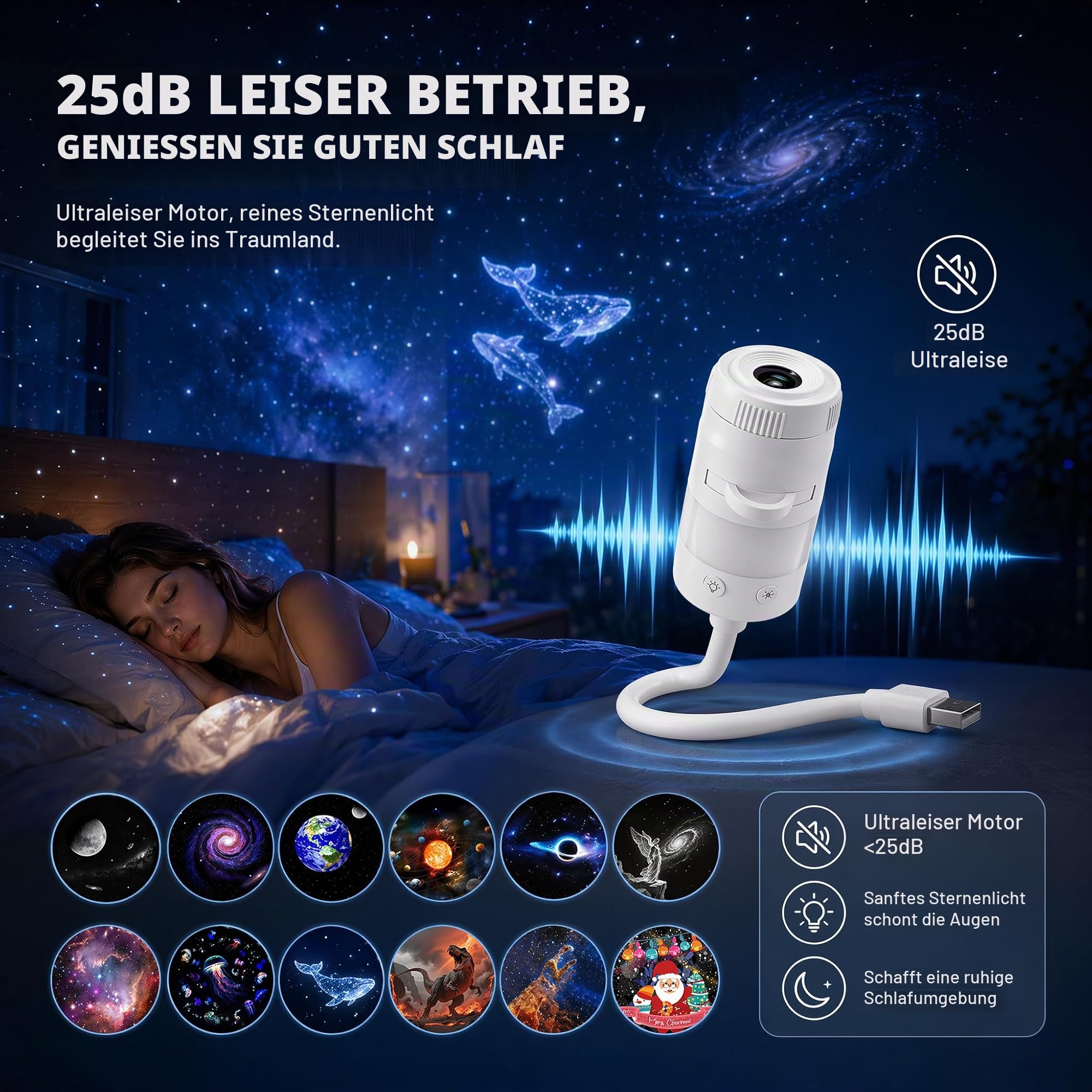 Yizemay Sternenhimmel Projektor Unterwasserwelt, Ozean Galaxie Projektor