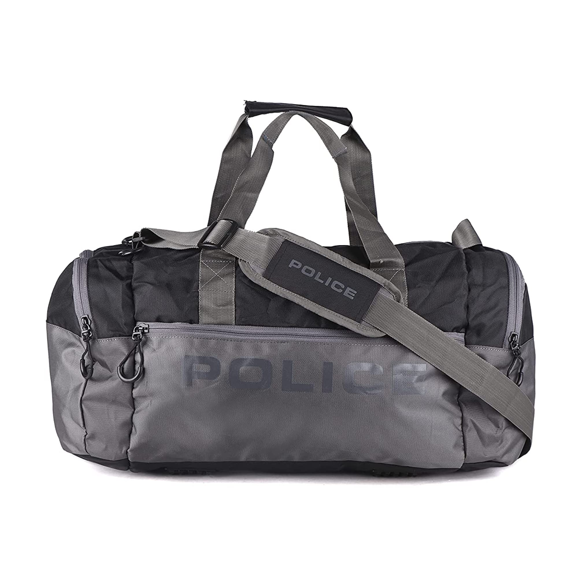 Noah Gym Bag, NylonTravel Duffel Bag - Black/Grey-image-8