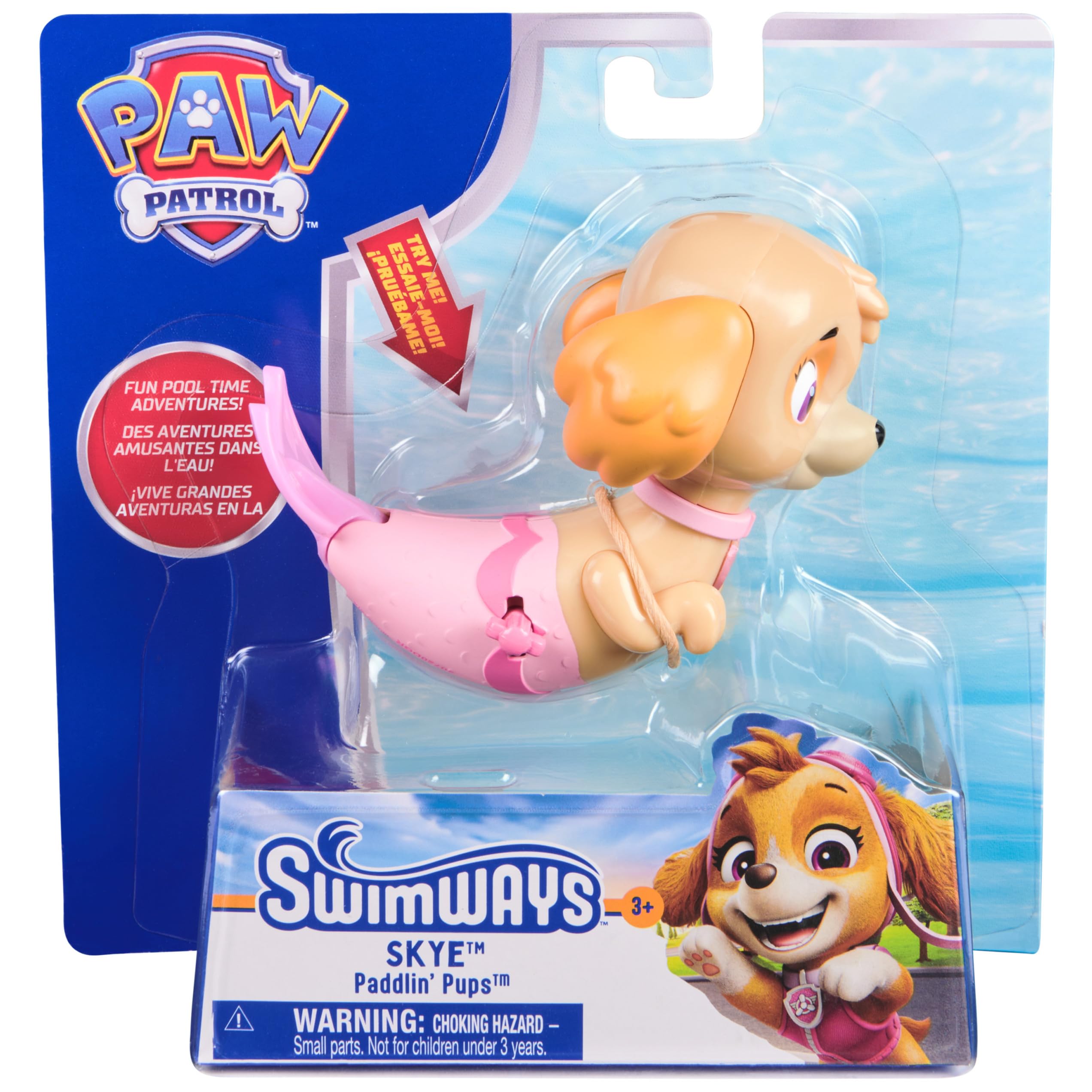 SwimWays Paw Patrol Paddlin' Pups Skye, Jouets de Bain et Fournitures de fête pour Enfants à partir de 4 Ans