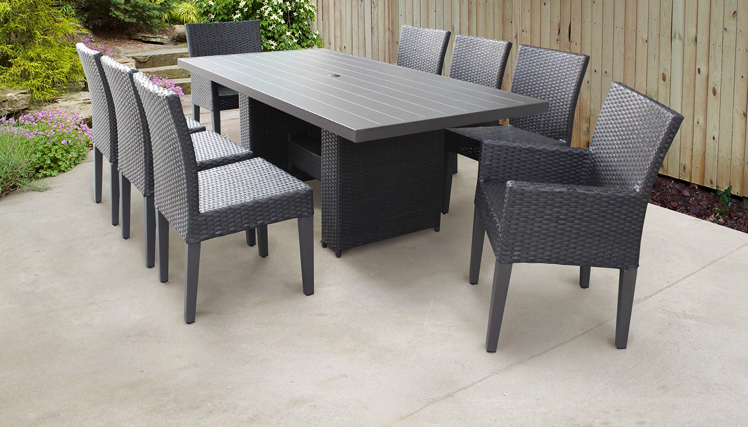 TK Classics BELLE-DTREC-KIT-6ADC2DC Belle Dining Set, Espresso