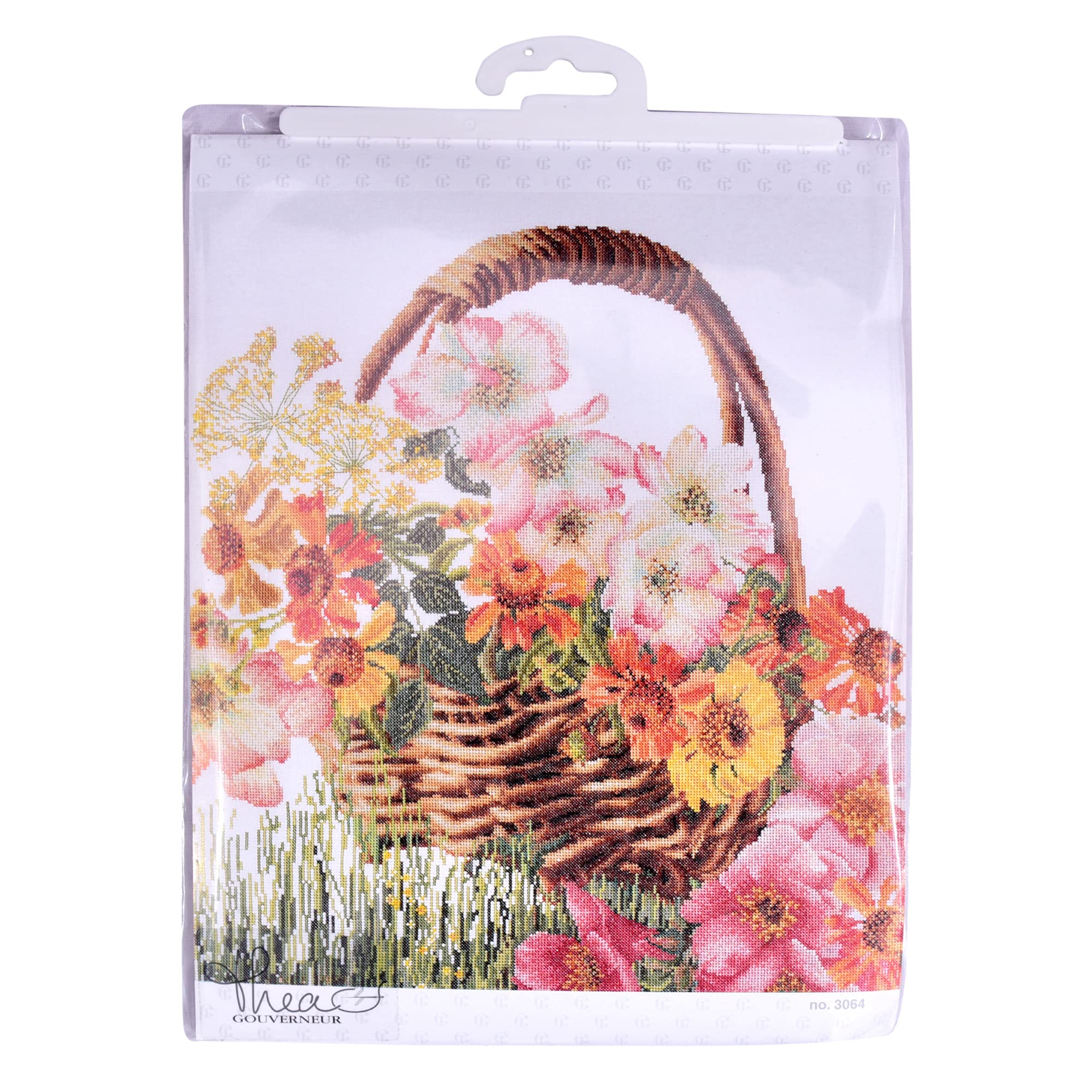 Kit Point De Croix Compté Thea Gouverneur - Roses Redouté Sur Lin 36 Fils - Modèle 2030, Broderie Fine Pour Adultes