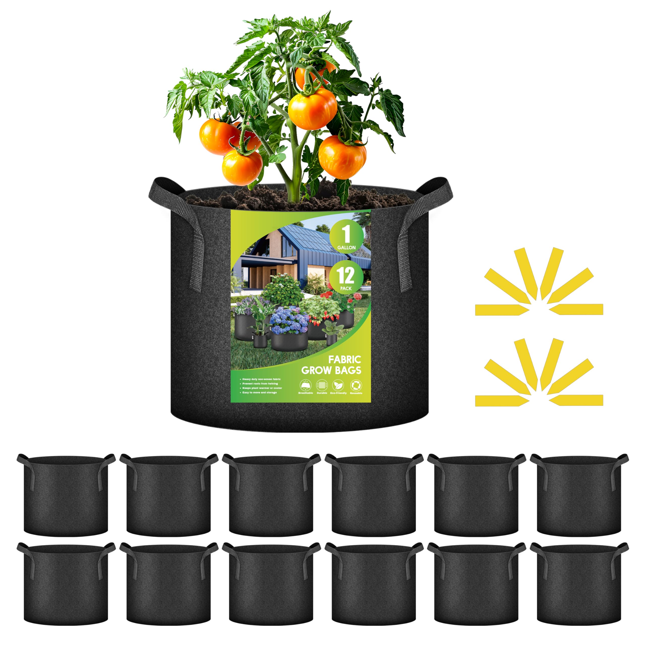 iPower 12-Pack 1 Gallon Grow Bags