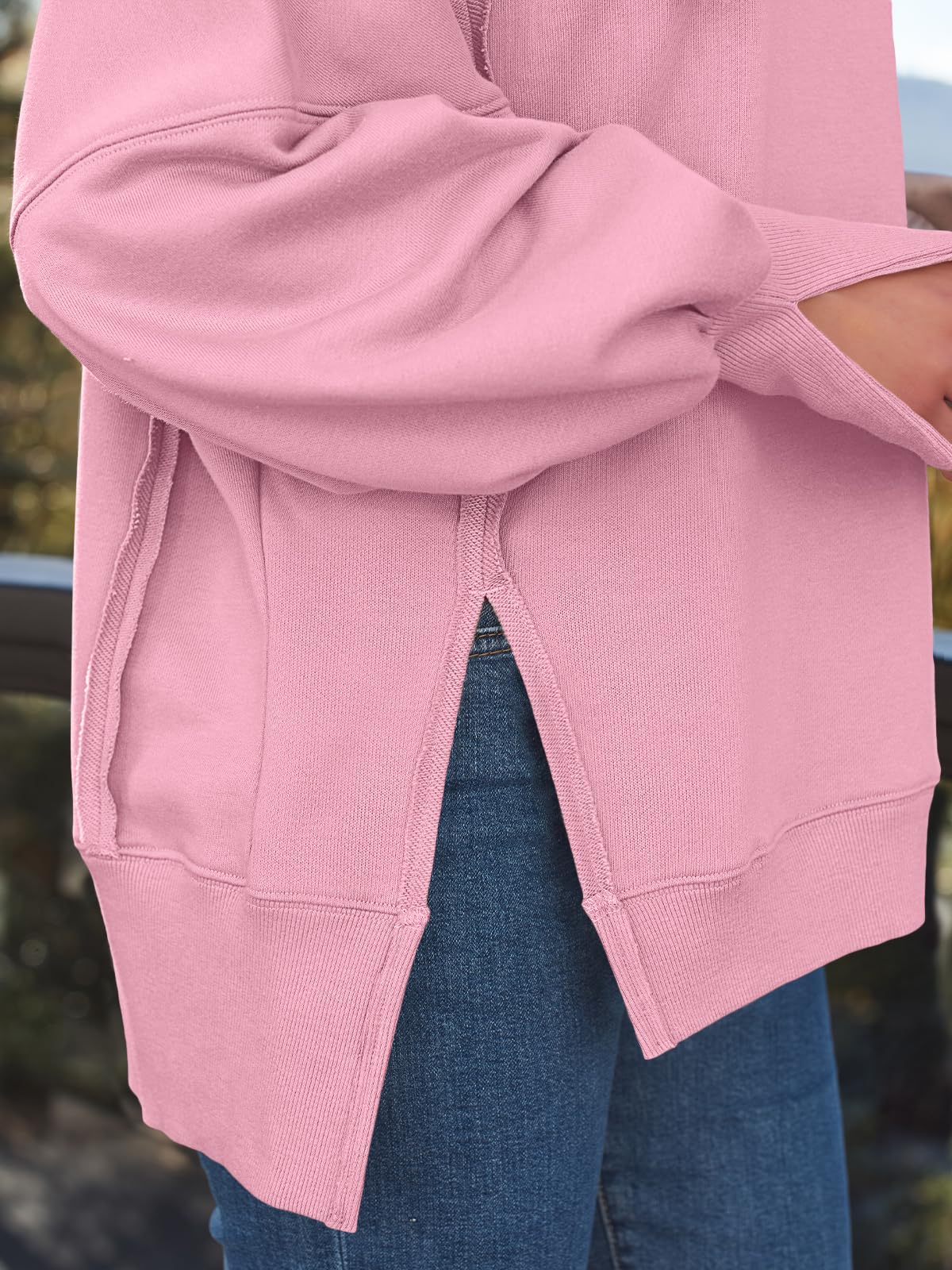 Damskie swetry oversize bluzy z okrągłym dekoltem bluzy zimowe modne ubrania Y2k nastolatki śliczne polarowe stroje 2024, różowy, XL