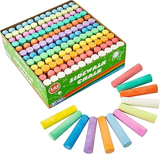 FELIZROCA 144-PCS Sidewalk Chalk for Kids, Coloured Chalk- Pavement Chalk, Giant Chalk, Outdoor Chalk for Kids, Jumbo Chalk