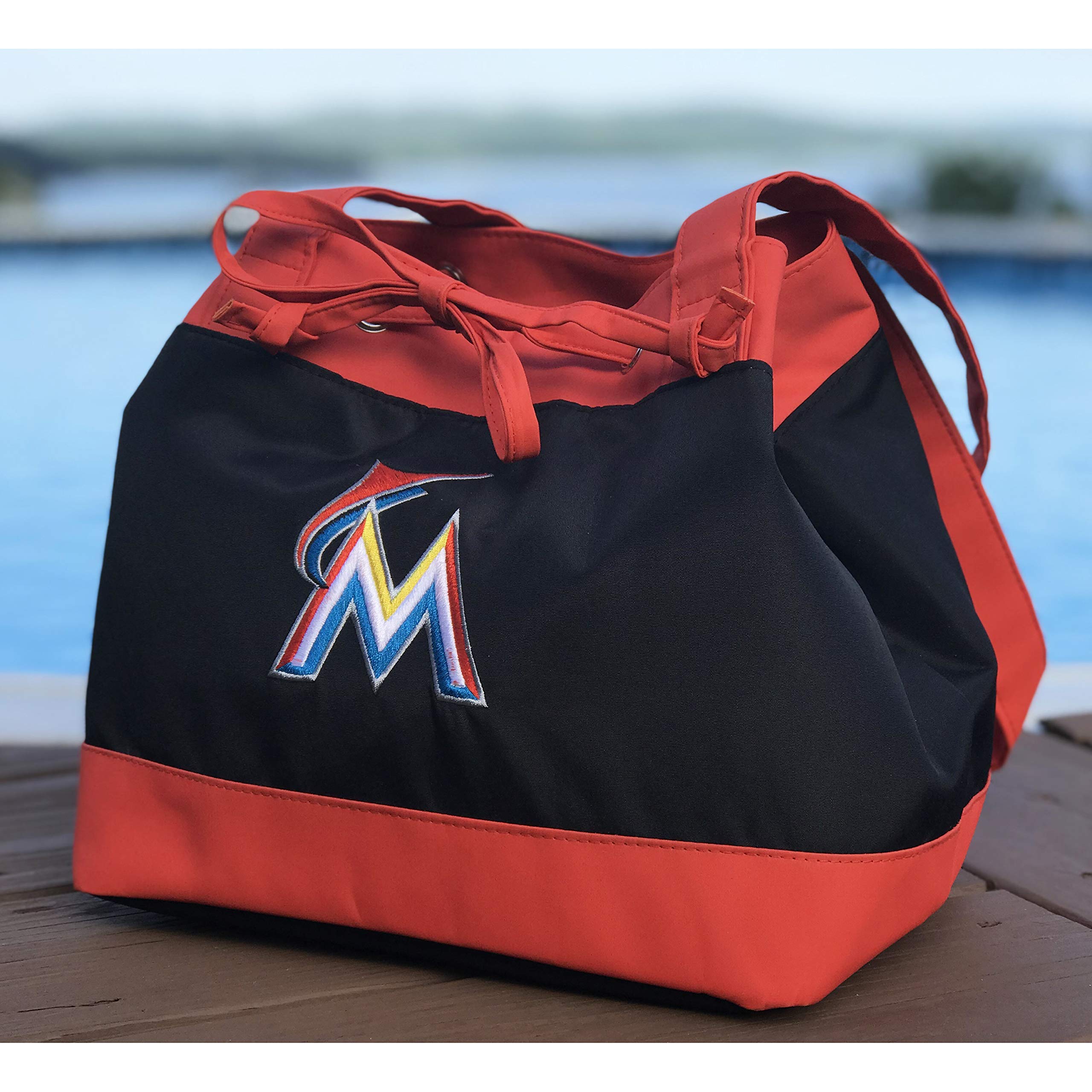 MLB Florida Marlins Fashion Lunch Bag with Embroidered Logo