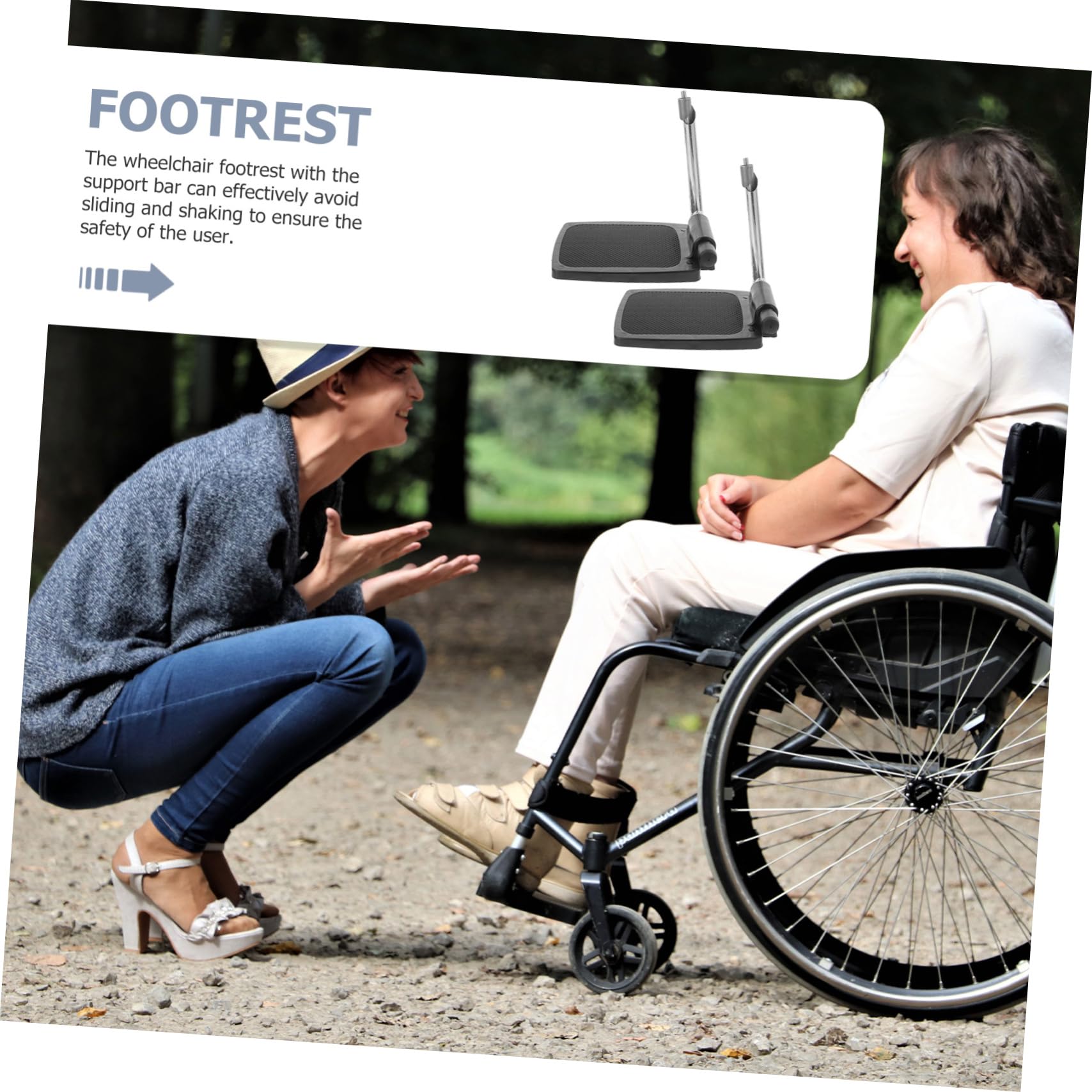 Healeved Reposapiés Resistentes para Silla de Ruedas Pedal y Almohadilla de Plástico, Accesorios Plegables para Uso Diario Color Aleatorio