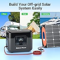 Vista 8 de Bateria Power Cable de extensión de conector solar de 3.3 pies a XT60, panel solar de 12 AWG a XT60, cable de extensión de carga para panel solar