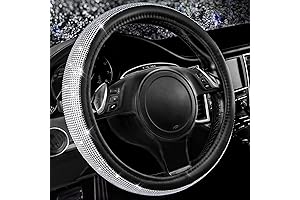 Exquisite Crystal Steering Wheel Cover for Women: Diamond Perfection
