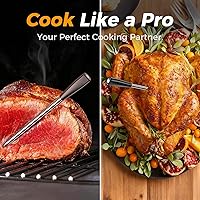 Vista 5 de Smart Wireless Meat Thermometer,Digital Cooking Thermometer with Dual High-Accuracy Sensors,Ceramic Heat-Resistant Probe, Instant Read LCD & App