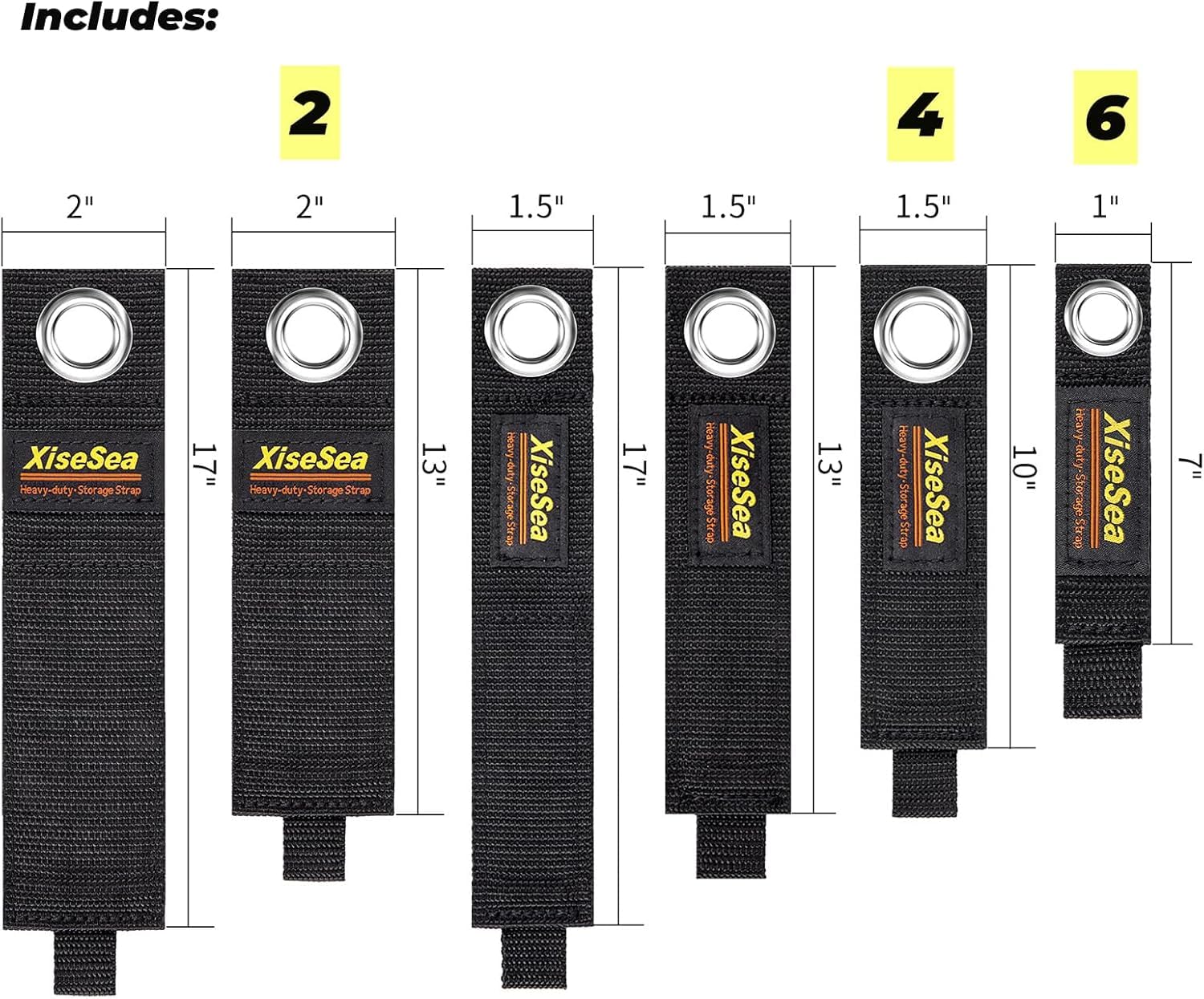 Heavy Duty Storage Straps with Hook and Loop, Cord Organiser, Reusable Extension Cord Holder for RV Workshop, Garage (A-12pcs) - Image 2