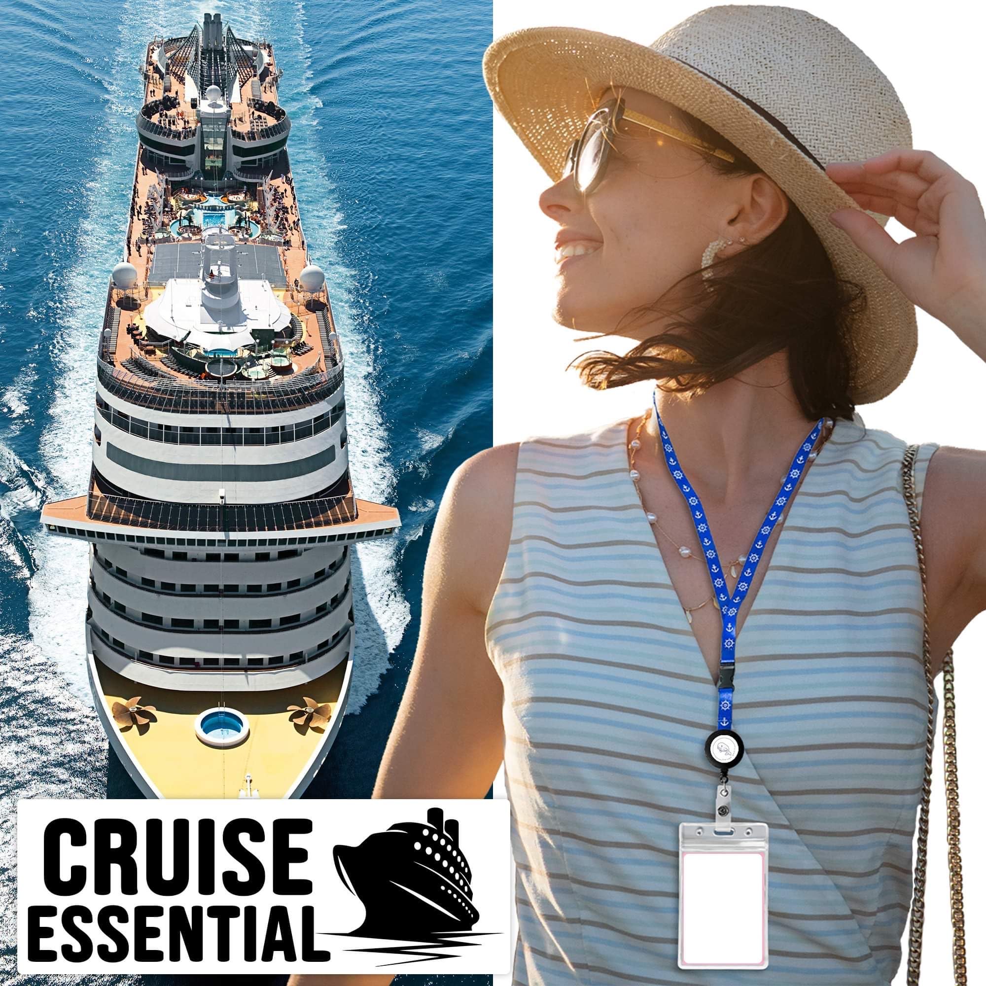 Uchwyt na bagaż wycieczkowy do Royal Caribbean i Celebrity Cruise 4 zestawy z zamkiem błyskawicznym i stalowymi oczkami + 2 paski rejsowe zdejmowana przywieszka na identyfikator + 4 magnetyczne