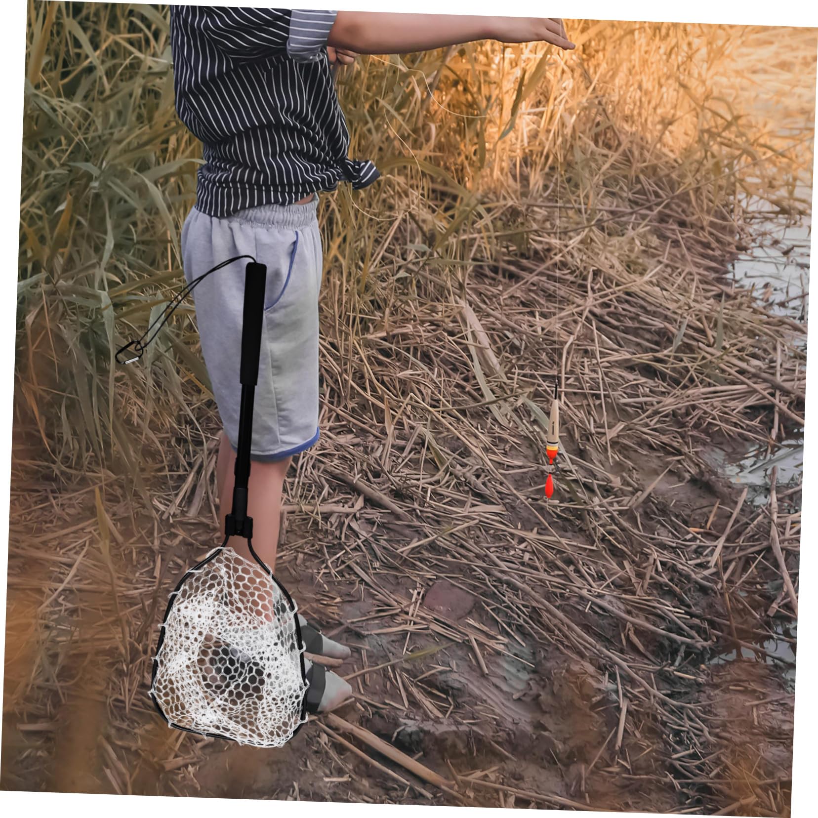 ULTECHNOVO Pesca Plegable Portátil con Marco para Pesca De Truchas Camarones y Acuarios para Exteriores