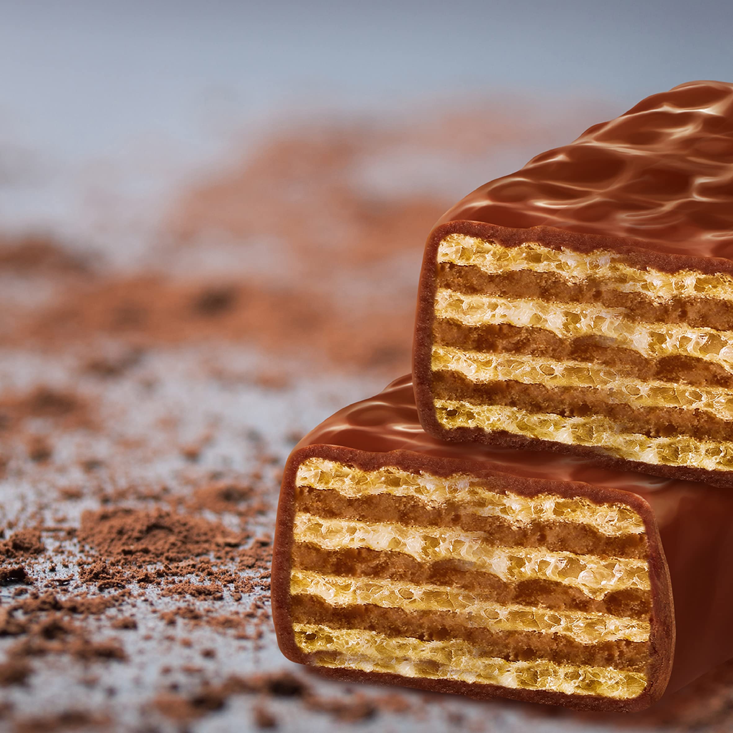 ÜLKER Schokoladenwaffel - Schokoladenüberzogene Waffel mit Haselnuss-Sahne-Füllung - Eine leckere Waffel für Snacks, Vorspeisen oder schnelle Mahlzeiten - 36G X 36 Pack