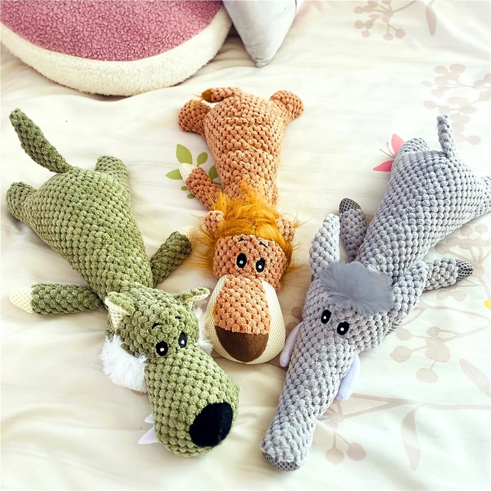 Weiches Kauspielzeug für Hunde, niedliches langlebiges Hundespielzeug, Stofftier, Plüschtier, Welpen, Haustier, Mutt-Spielzeug, Plüsch-Hunde-Kauspielzeug, geeignet für große, mittelgroße und kleine