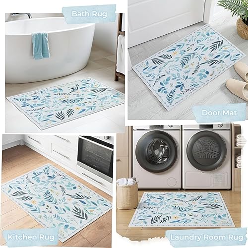 Miniatura 5 de Syalife Alfombras de área de 2 x 3, antideslizantes, lavables, pequeñas para entrada, cocina, baño, habitación de los niños, alfombra de entrada de