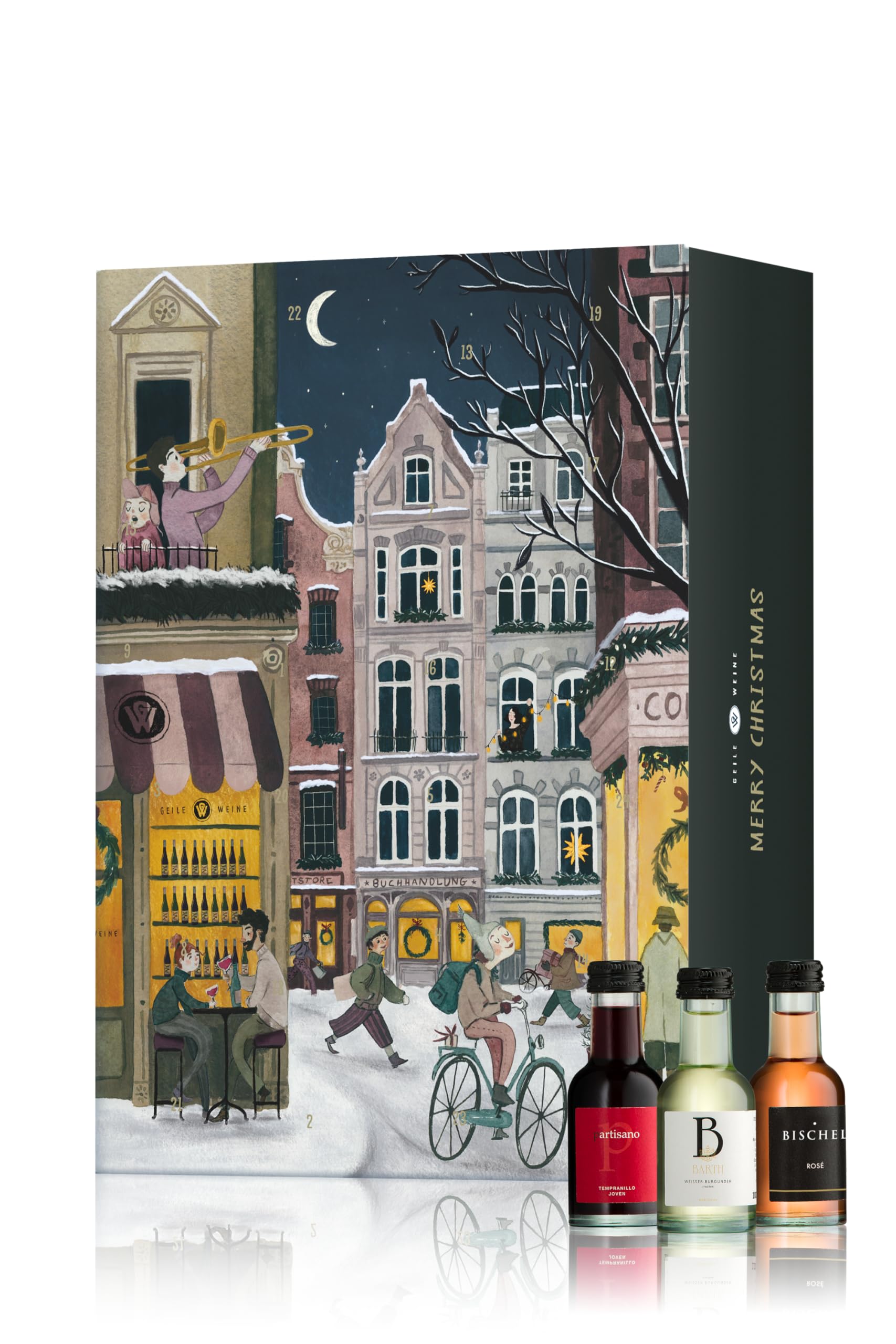 GEILE WEINE Wein Adventskalender (24 x 0,1) Rotwein, Weißwein und Rosé zum Probieren in der Adventszeit