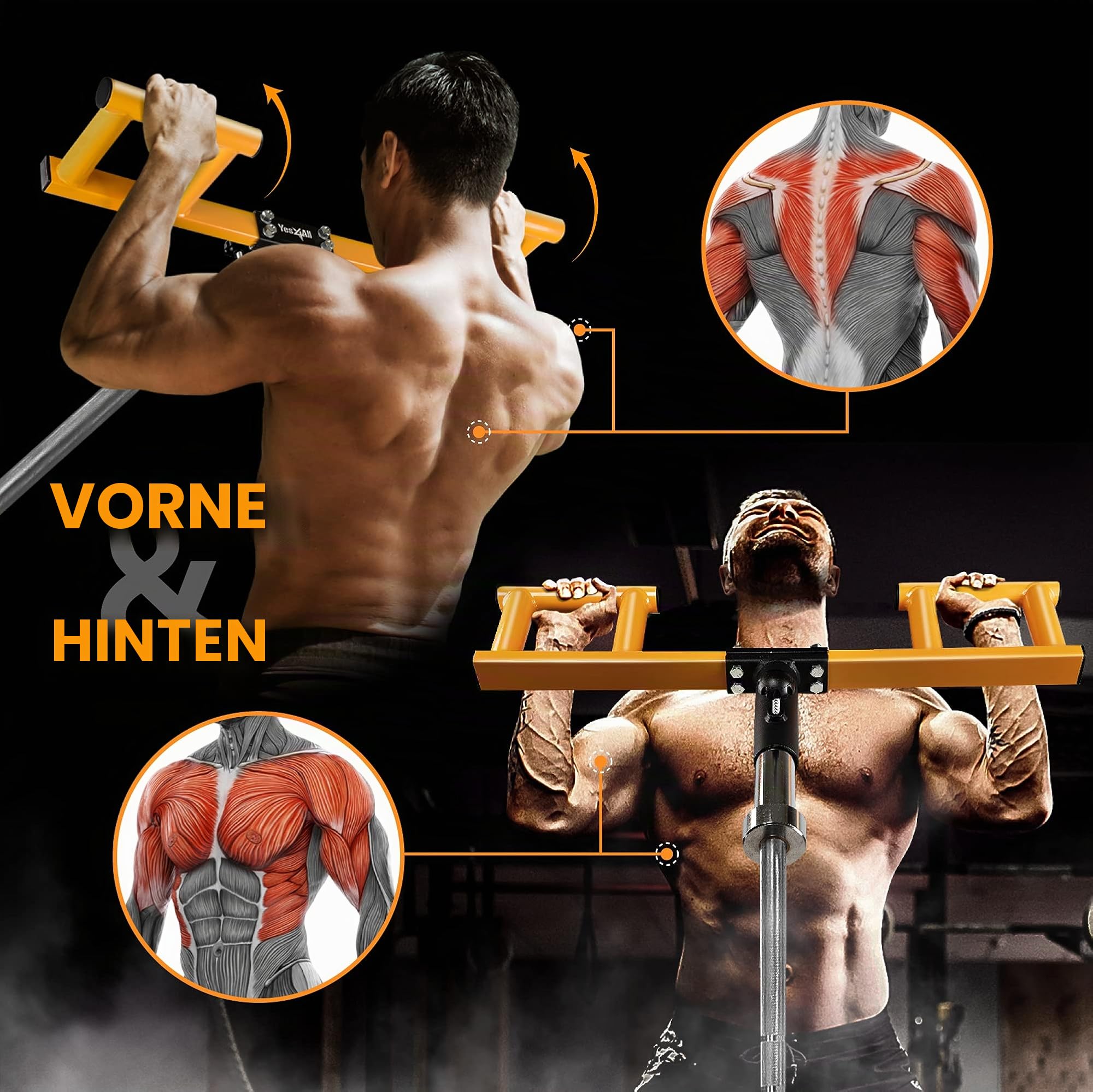Yes4All Viking Press Landmine Griffbefestigung für 5.1 cm olympische Langhantel - 3 Handgriffpositionen - Unterstützung Home Gym für Kreuzheben, Kniebeugentraining, Erhöhte Vielseitigkeit