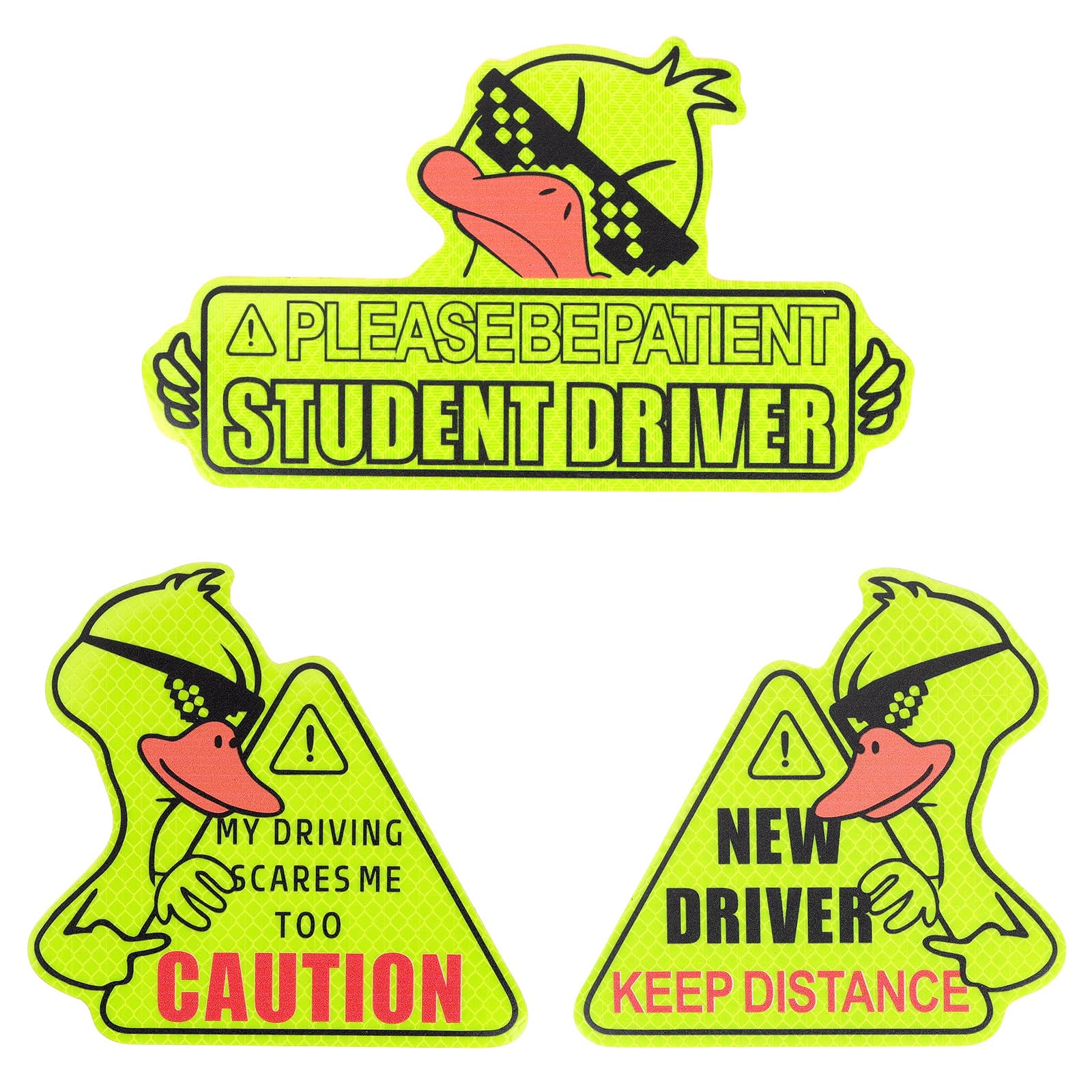 3 pezzi novizio driver segno magnetico novizio driver adesivo impermeabile, riflettente foglio magnetico segno di avvertimento con protezione UV