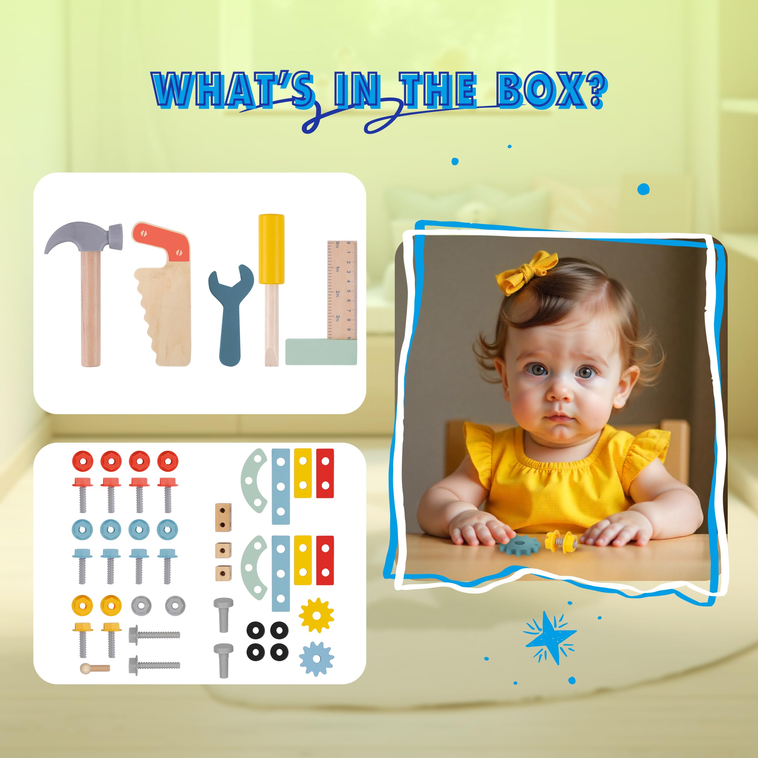 KAUZA Andador Bebé Madera 3 en 1, Montessori Caminador para Bebes 1–3 Años, Carrito con Almacenaje, Correpasillos Estable, Juguete Educativo Primeros Pasos, Centro Actividades Sensoriales, Asa Cómoda