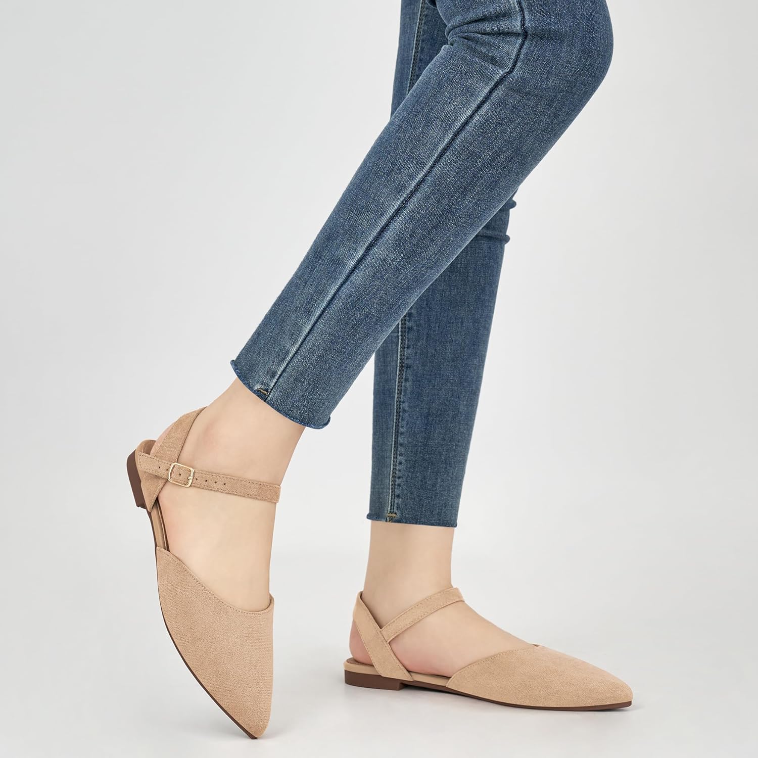 Alicegana Womens Sandals Flat Shoes - Closed Pointed Toe Dressy Flats 2026 Comfortable Business Casual Walking Sandal - Image 2