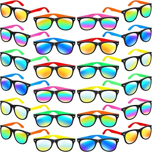 Miniatura 6 de Gafas de sol para niños a granel, gafas de sol de neón con protección UV400 para niños, niños y niñas, recuerdos de fiesta para niños, suministros