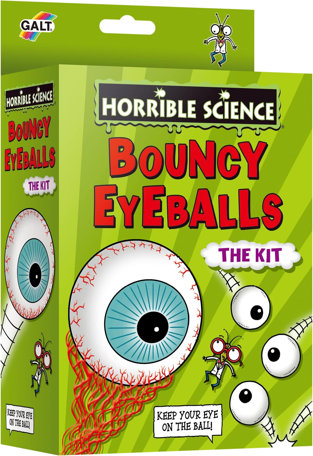 Galt Bouncy Eyeballs - Horrible Science Kit - Educational Science Kits, Learn Jazzy Juggling and How Balls Bounce - Kids Science Kits and Bouncy Balls Science Set For Girls and Boys Ages 6 Years Plus