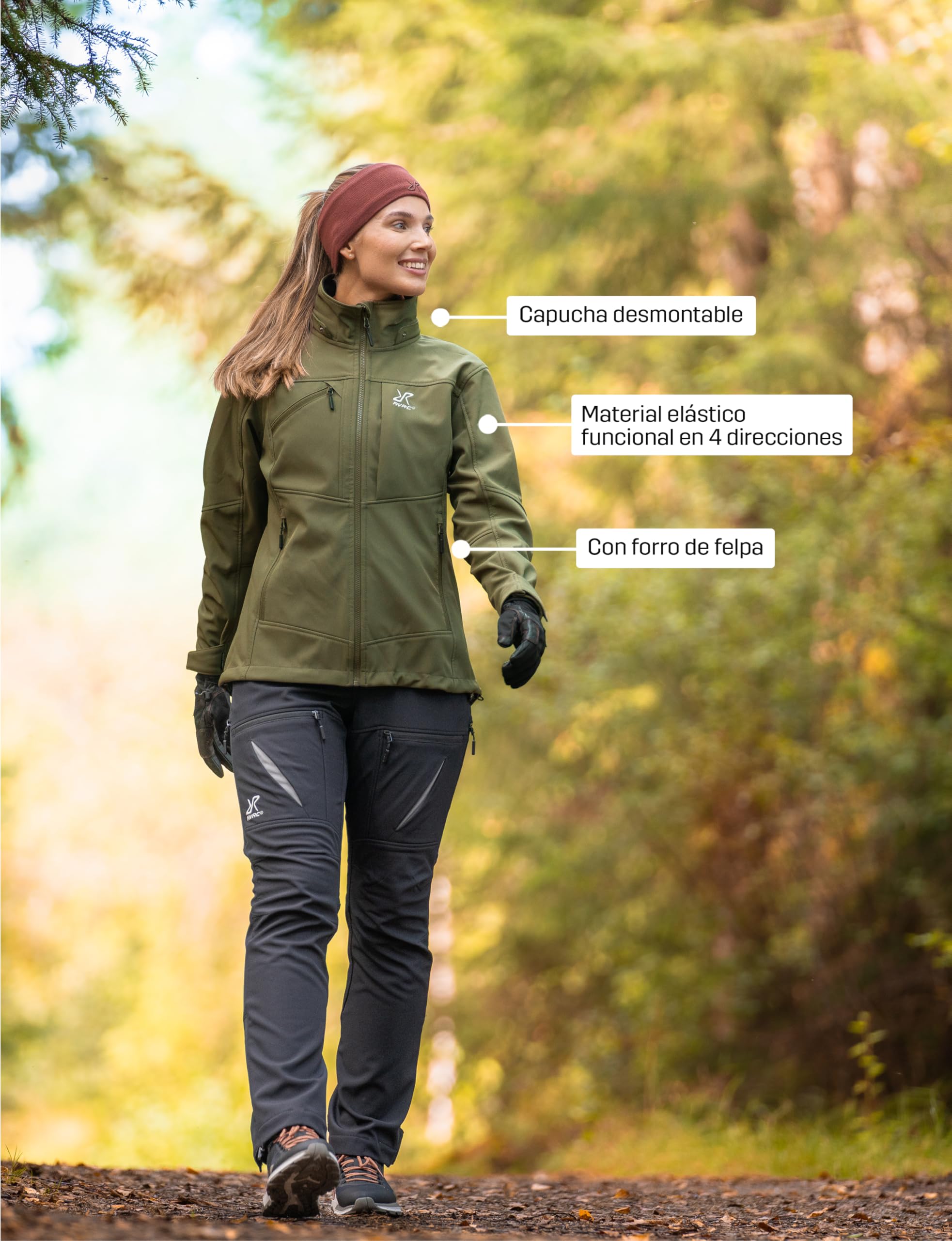 RevolutionRace Hiball Softshell Jacket Mujer Chaqueta Senderismo