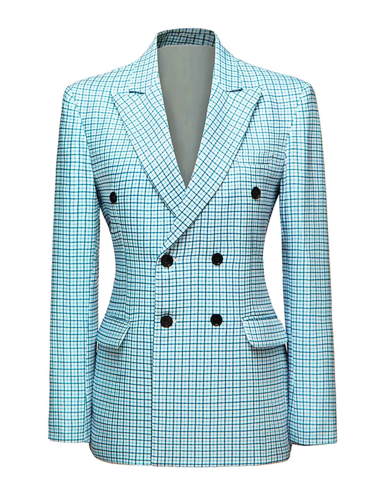 Jackets for Women Double Breasted Plaid Suit Blazer Jacket Womens Blazers for Work Casual Blazers for Women