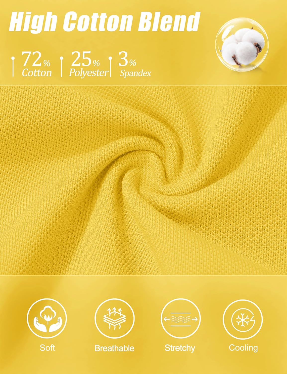 YUCOLEN Polo Shirts for Women Short Sleeve 3 Button Collared Golf Tee Cotton Business Casual Summer Work Tops - Image 4