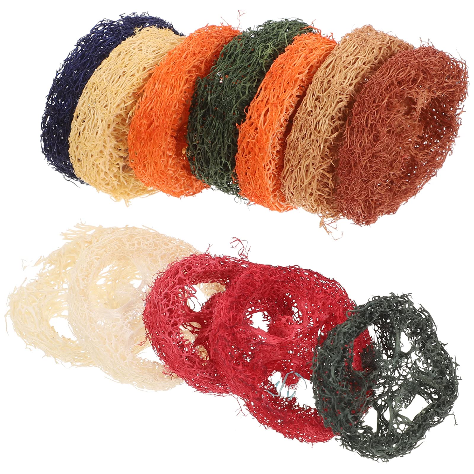 LUOZZY 12 Pcs Loofah Bunny Chew Toys for Guinea Pigs Hamster Rabbit Rats Chinchilla Hamsters Groundhog Squirrels