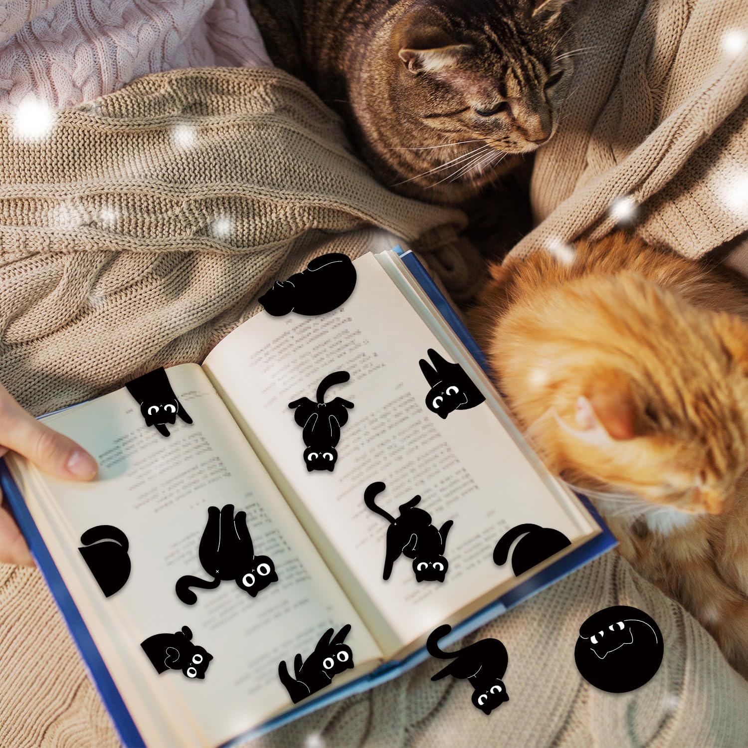 Marcapáginas Magnéticos Tixlux Estilo Gatos 12 Piezas