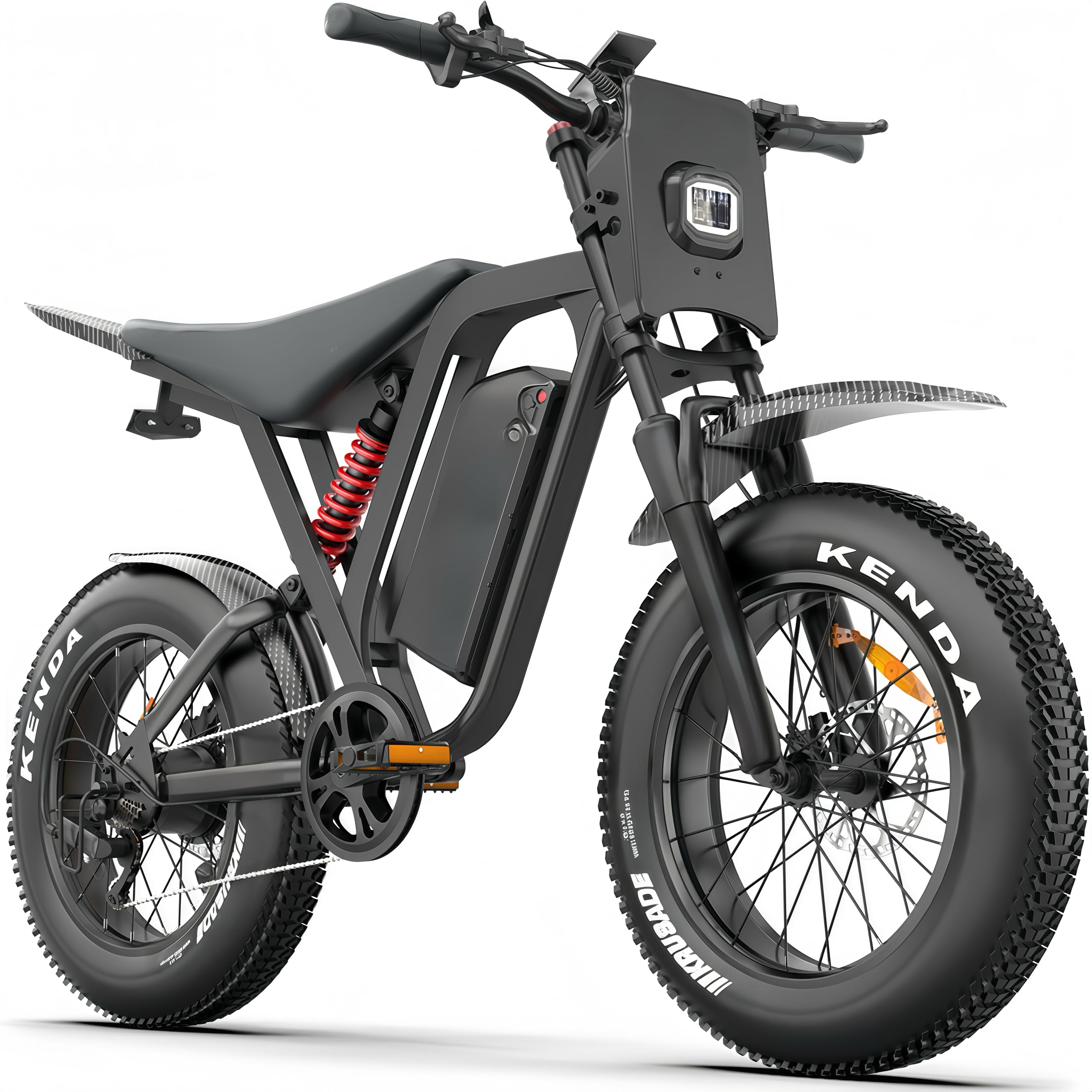 R700 E-Bike Für Erwachsene, 52V 25Ah Abnehmbarer Akku, Bis Zu 70-115KM Reichweite, Hydraulische Scheibenbremsen, 20 Zoll Fat Tire, Shimano 7-Gang, All-Terrain