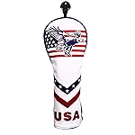USA Eagle Golf Hybrid Head Covers with Interchangeable Number Tag UT Cover Golf Builder