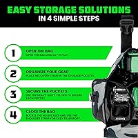 Vista 5 de Rhino USA - Bolsa de almacenamiento para equipo de recuperación (CAMO) - Bolso de kit de recuperación definitivo para la organización en tu vehículo