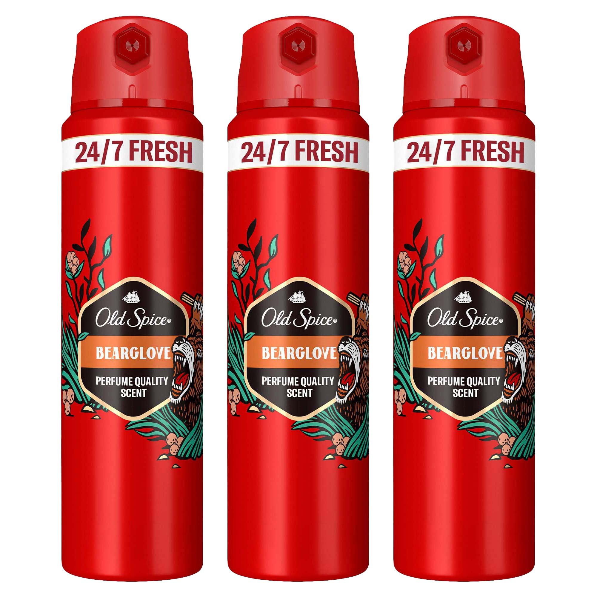 Old Spice Bearglove Erkek Sprey Vücut Deodorantı 150 ml 3lü paket