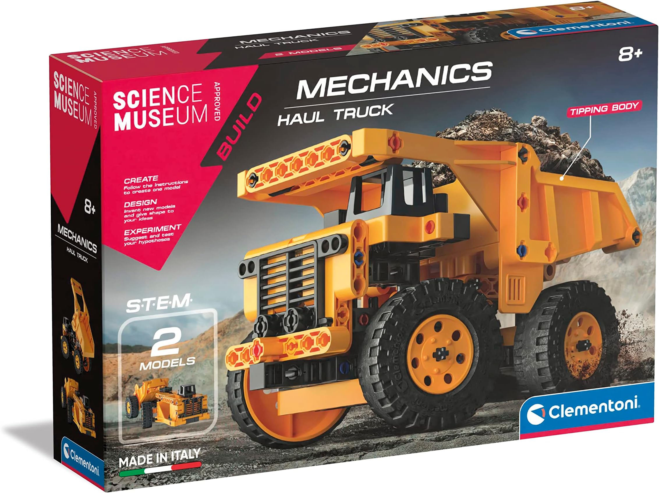 Clementoni - Mechanics Toy: Multi-Colour โ STEM Building Set with 250+ Pieces, Develops Problem-Solving Skill (8+ Years)
