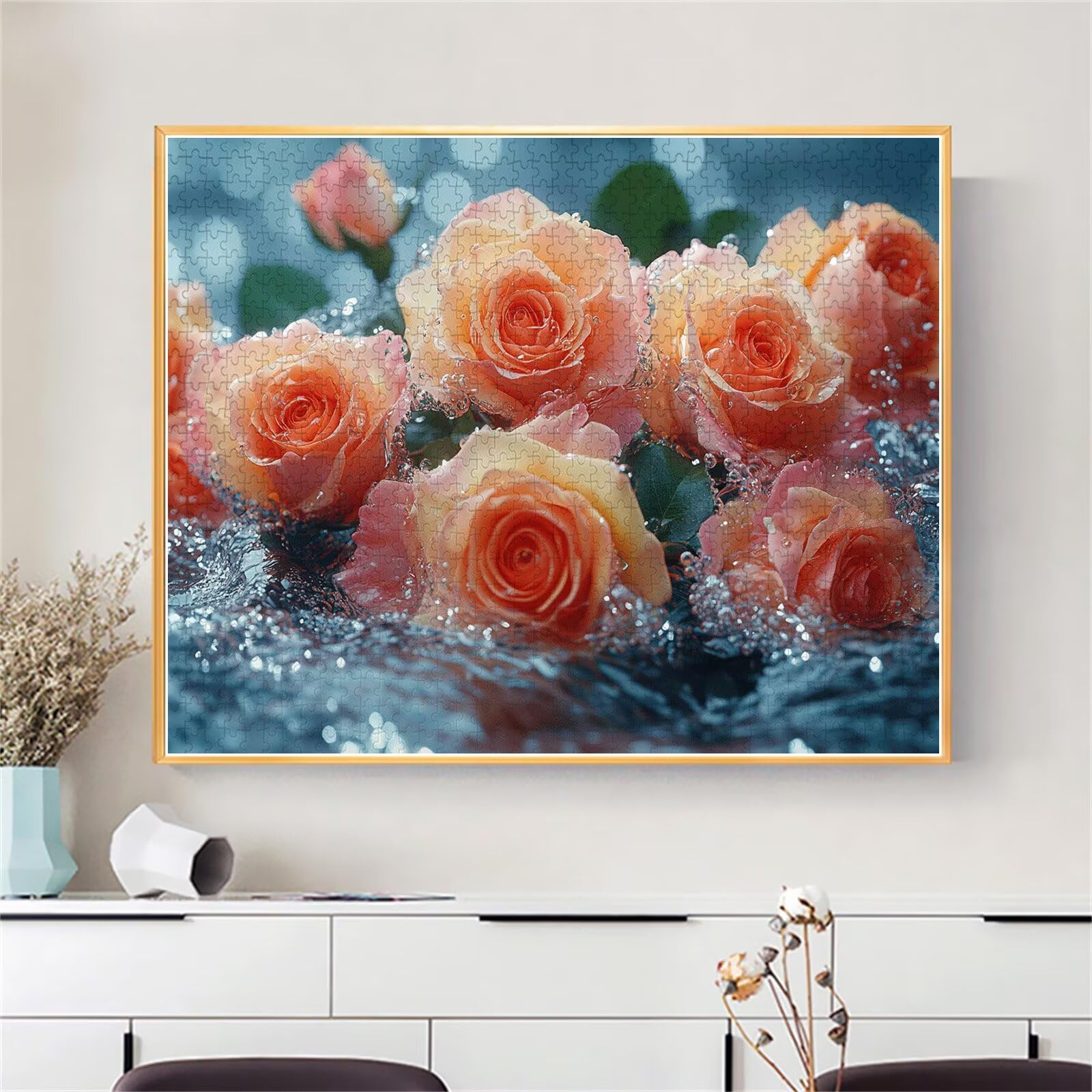 Blume Puzzle für Erwachsene Kinder Anspruchsvoll 5000 Teile Impossible Klassische Puzzles Schwer Anlage ab 8 9 10 Jahre Mädchen Jungen Jigsaw Kunst Educa,für Dekoration und Geschenke 105x156cm t-357