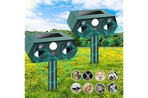 2 Pack Solar Ultrasonic Animal Repeller -- Your Yard's Ultrasonic Sentinel