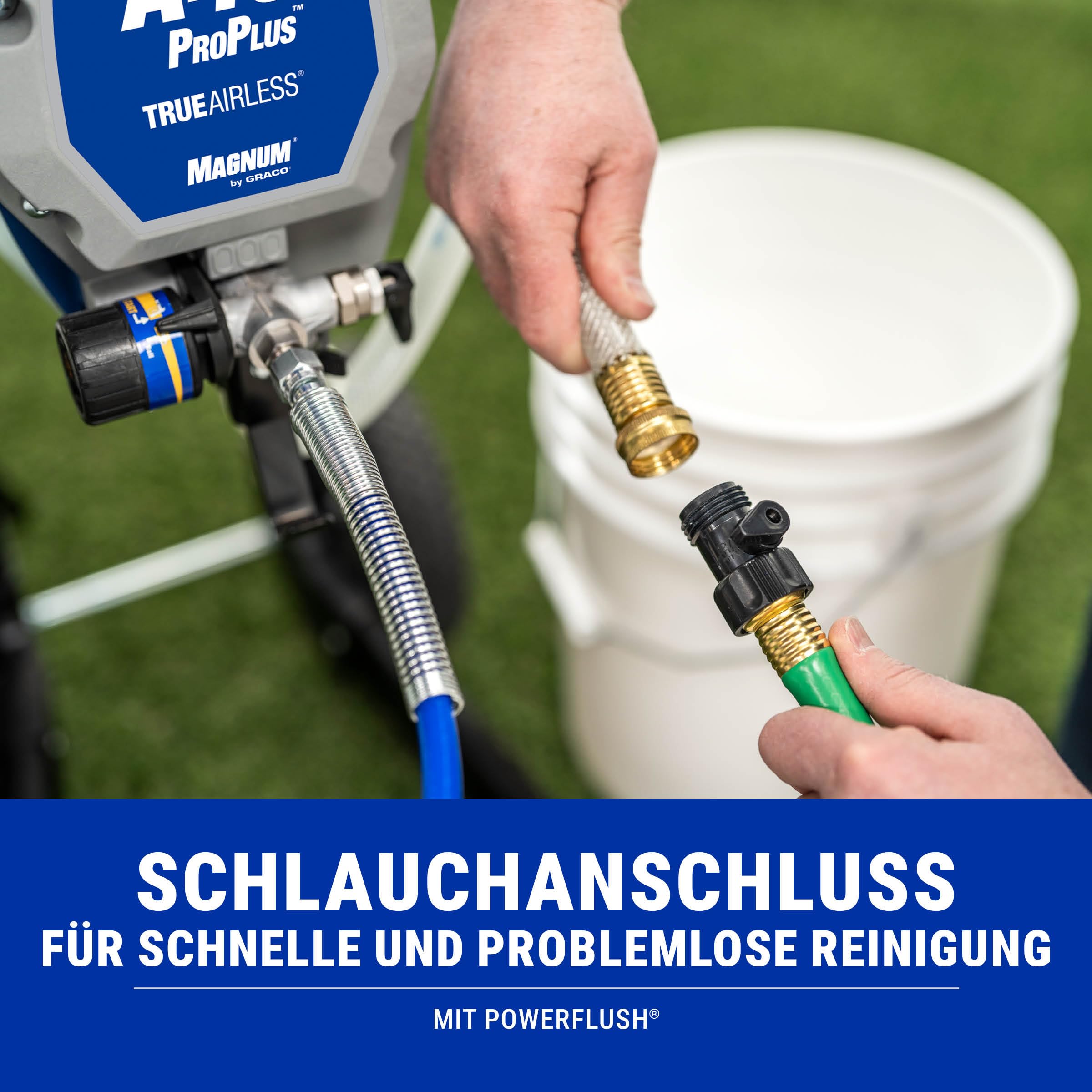 Graco Magnum 17C245 A45 ProPlus Elektro-Airless-Spritzgerät | Mobiles Gerät auf Rädern, Edelstahlpumpe, TrueAirless-Düse, für Farbe, Lasur & Lack, große Projekte