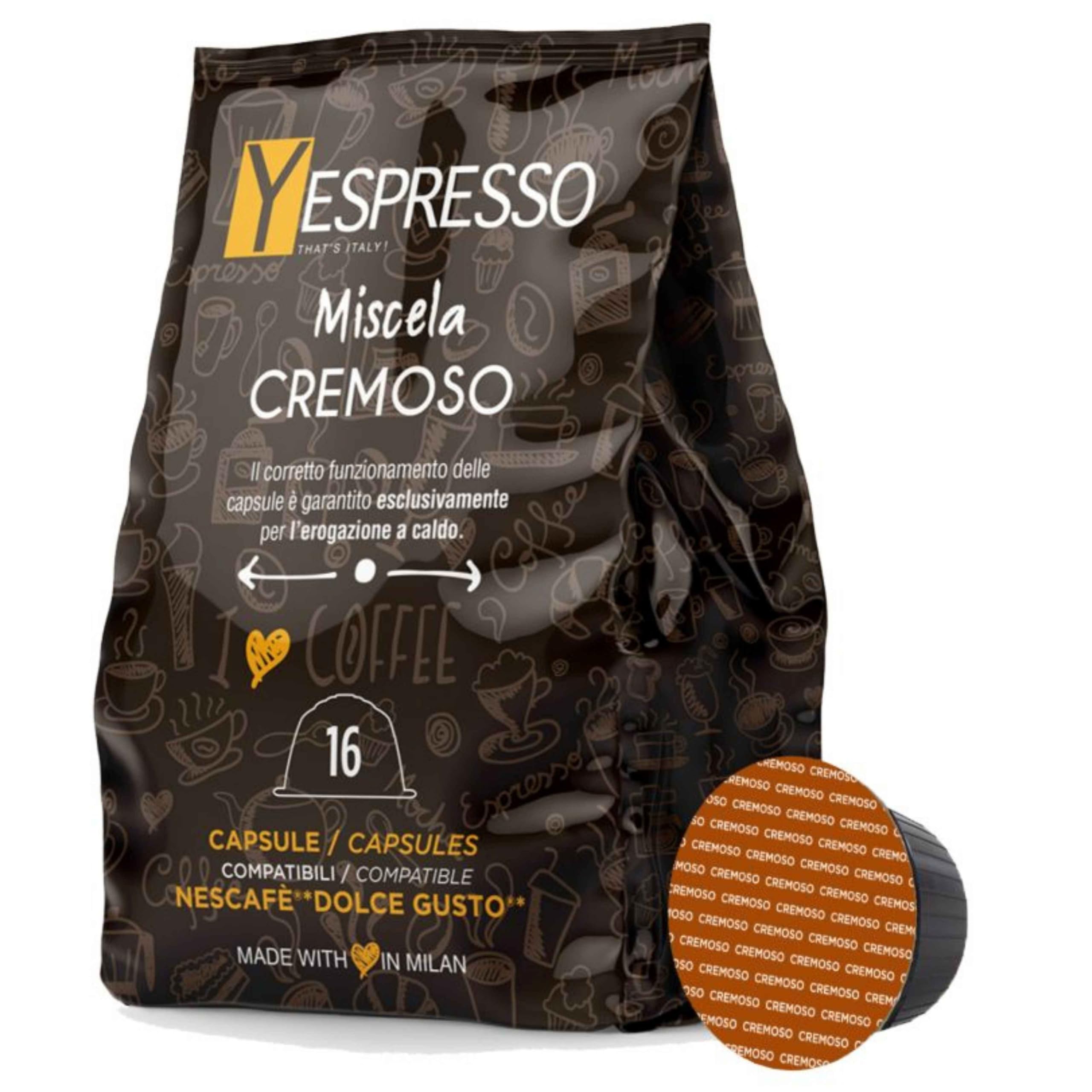 160 Capsule Compatibili con Dolce Gusto Nescafè Miscela Cremoso - 10 confezioni da 16 capsule