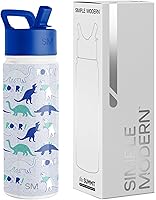 Vista 63 de Simple Modern - Botella de agua para niños de la colección Summit con tapa con pajilla Taza aislada de acero inoxidable de 14 onzas para niños