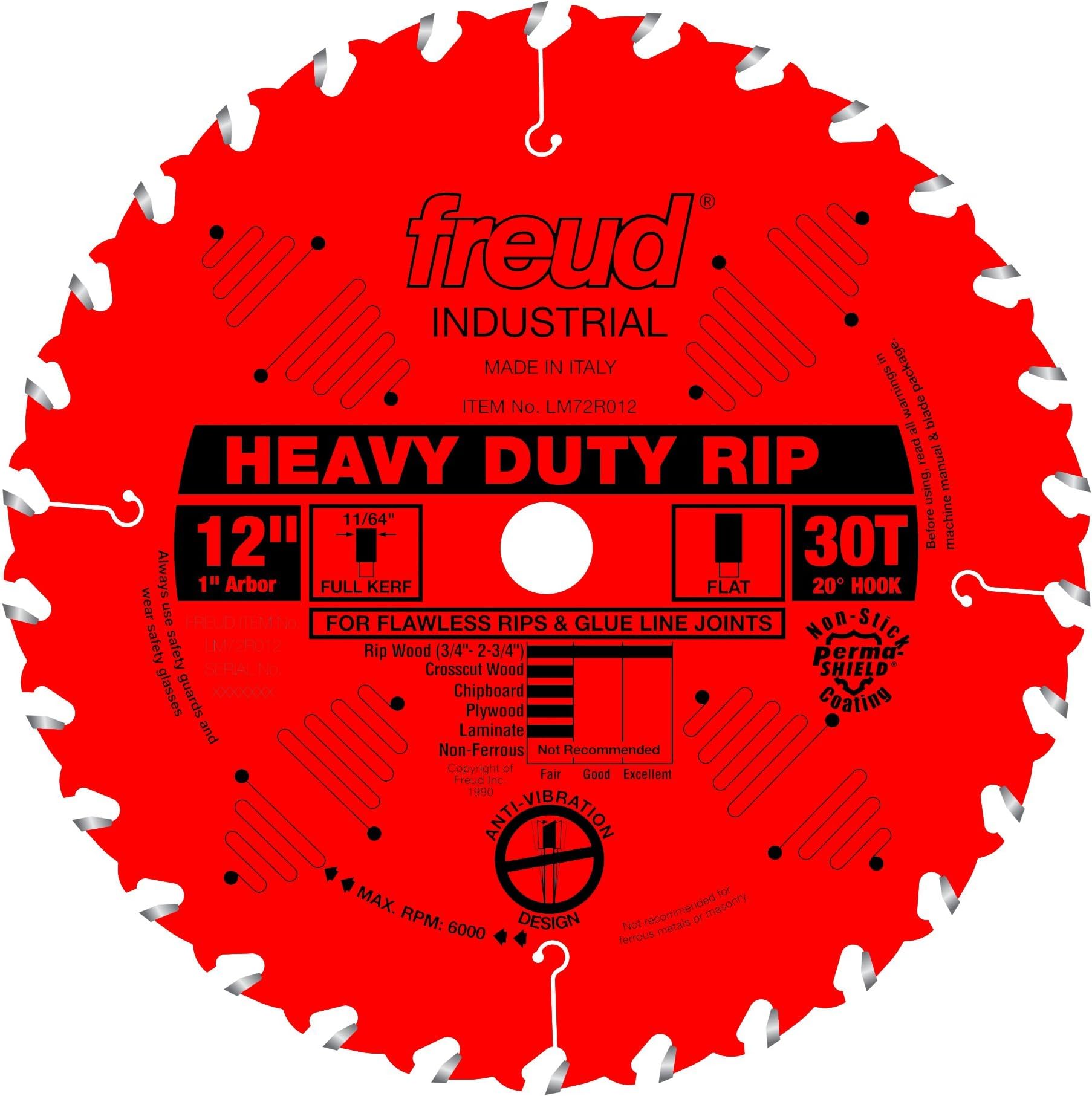 LM72R012 12" Heavy-Duty Rip Blade, Multi, One Size
