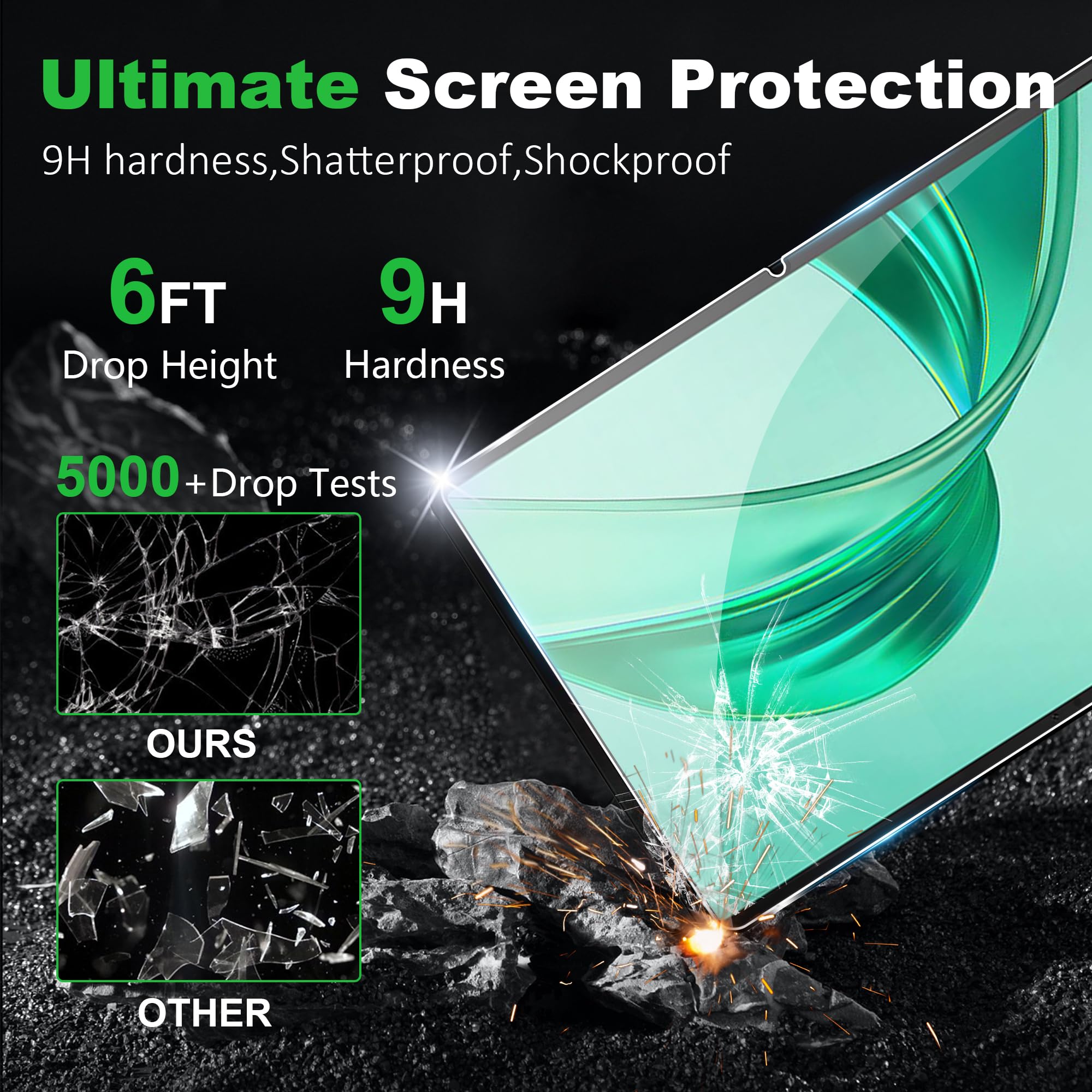 Honor Pad X8a Kids Edition 11" 2024 Vetro Temperato Pellicola Protettiva Anti-Scratch Durezza 9H 2 Pezzi