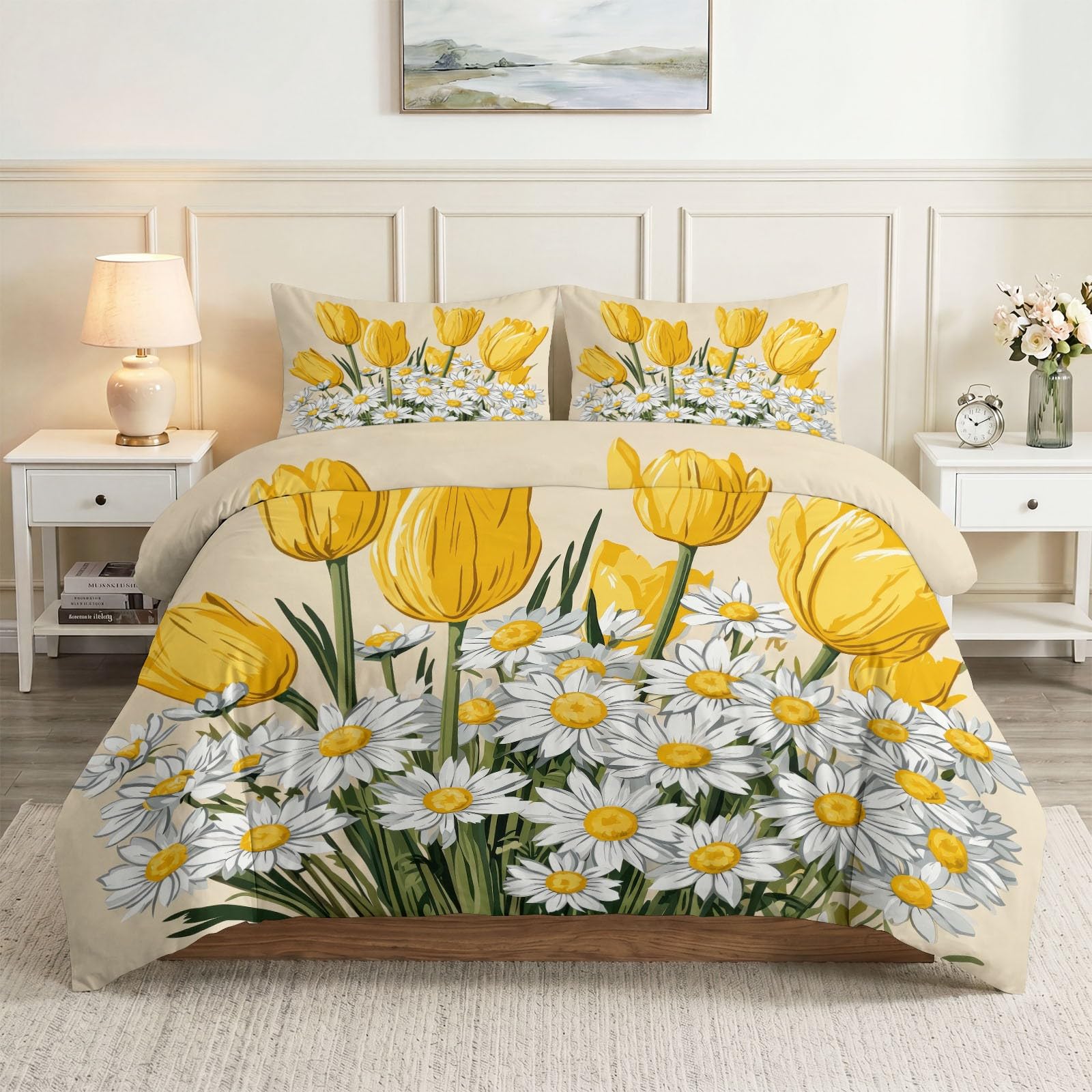 Generisch Set di biancheria da letto morbido e moderno, 135 x 200 cm, con federa, in microfibra spazzolata, non necessita di stiratura, delicato sulla pelle, traspirante