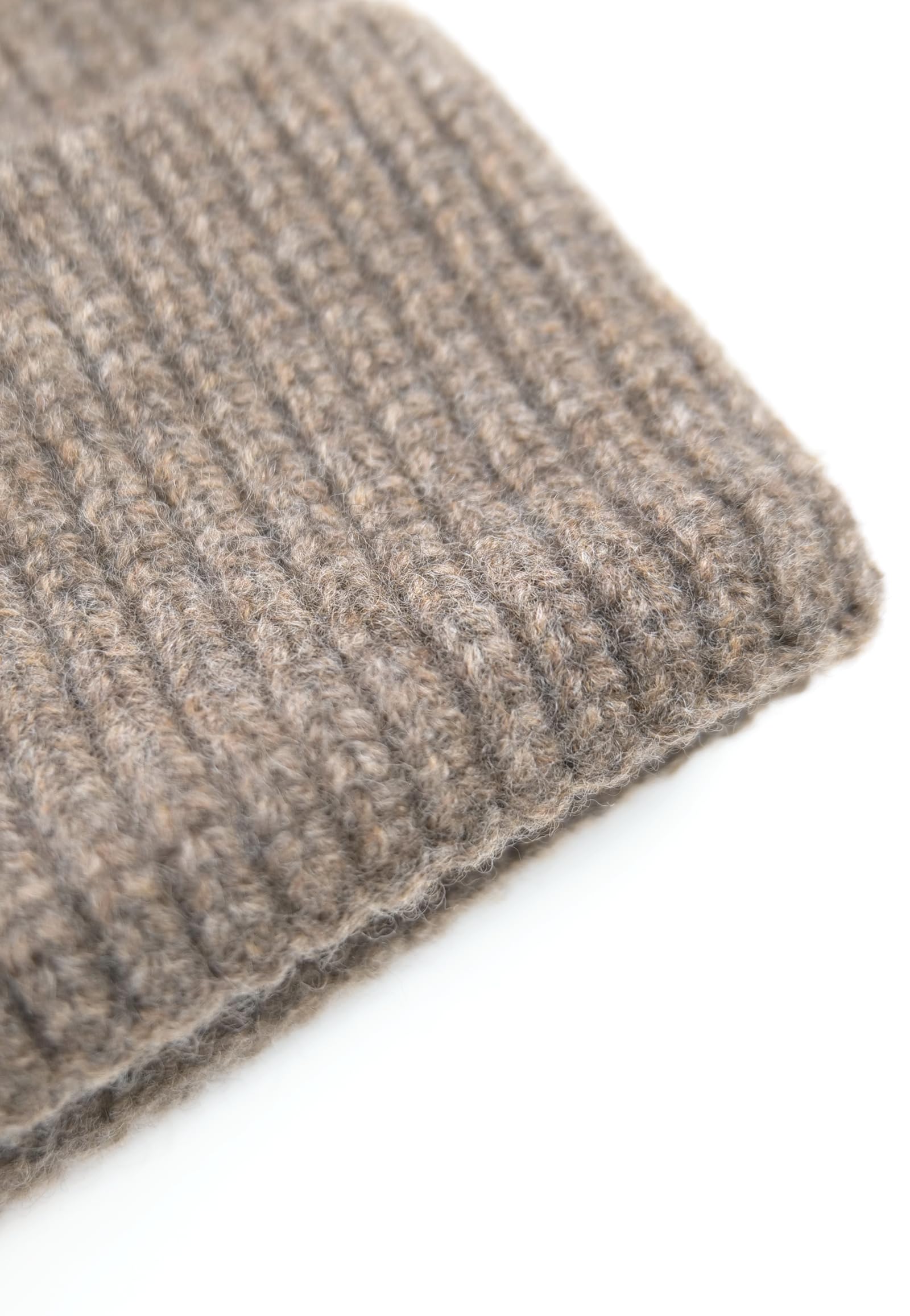Gorro de punto acanalado 100% lana merino, cálido gorro de invierno, unisex para hombres y mujeres