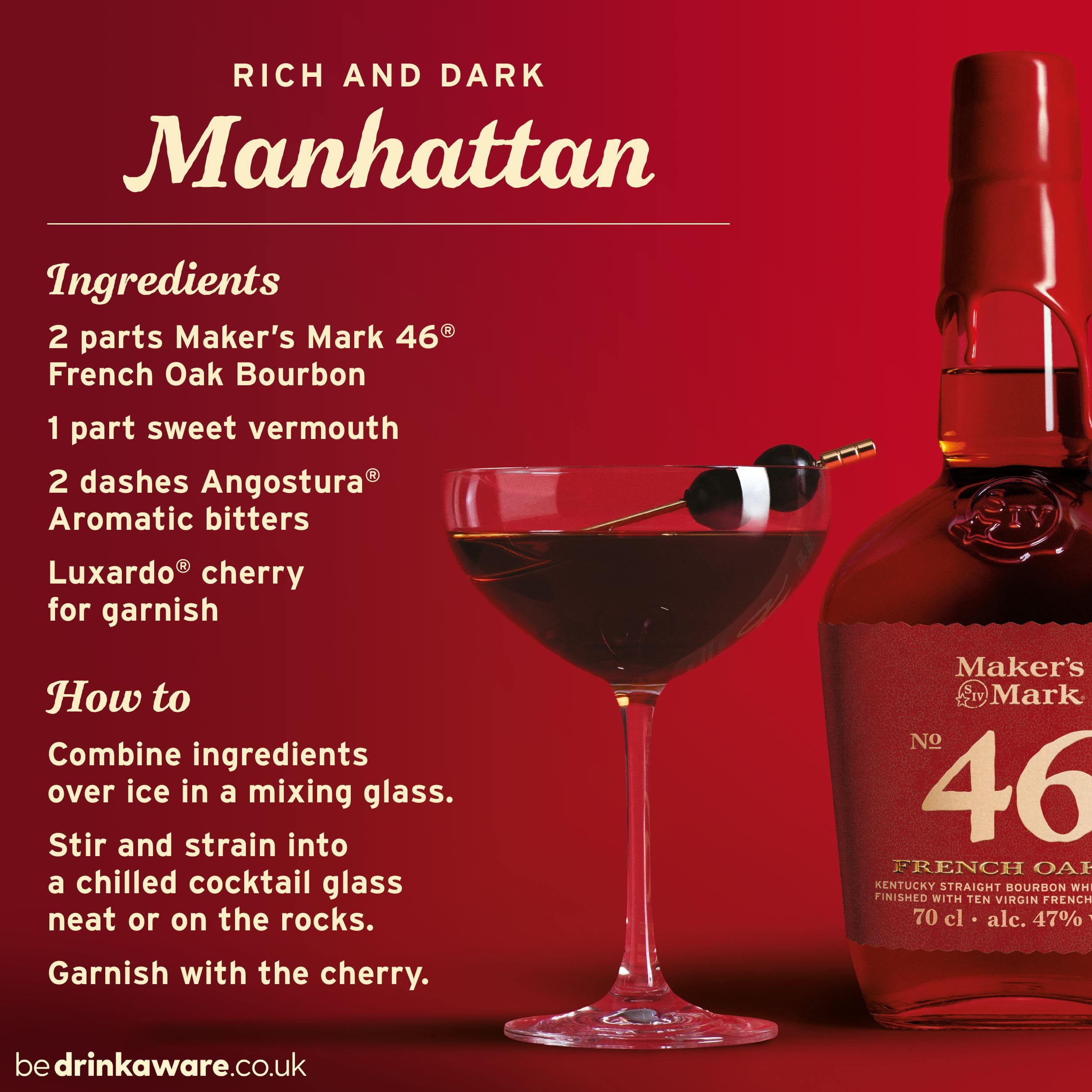 Maker's Mark 46 Kentucky Straight Bourbon Whisky - French Oak Barrel Finish - Rich Notes of Vanilla Caramel and Baking Spice - 70cl product thumbnail 7