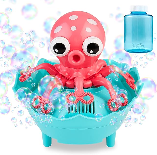 Cheeky Bubbles Bubble Machine for Kids, Automatic Bubble Makers with Bubble Solution